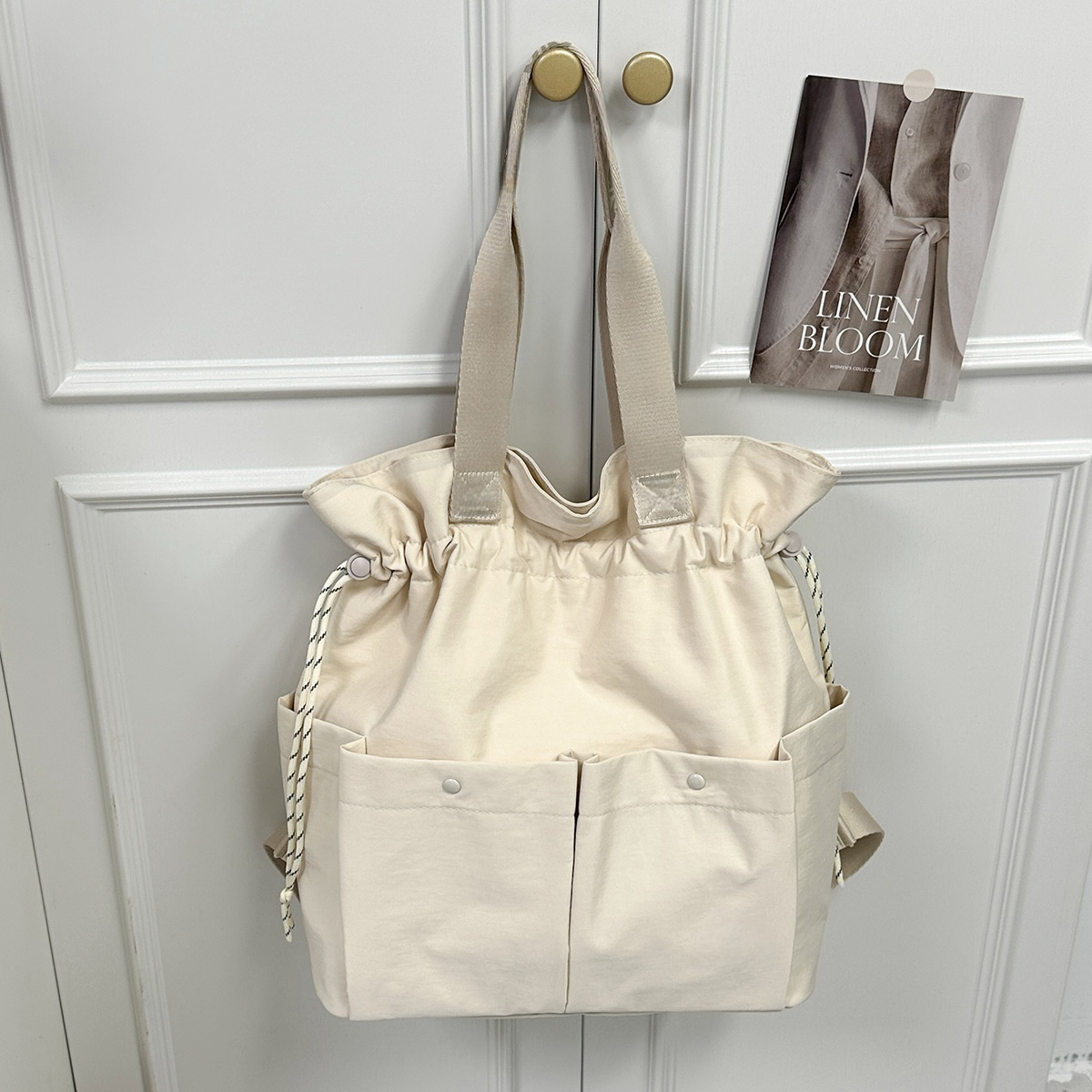 2026 women's new shoulder bag large capacity multi-pocket shoulder bag