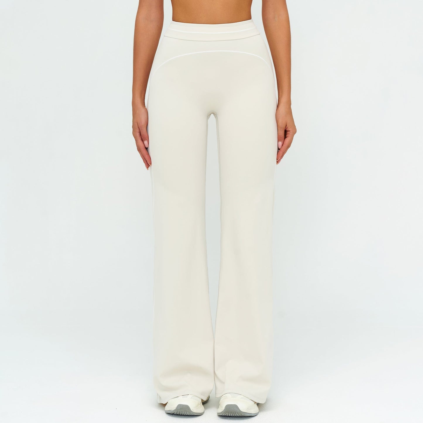 Women's new sanding wide-leg pants high waist contrast yoga pants