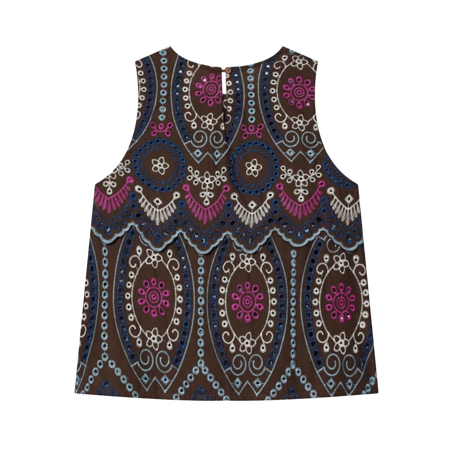 suit Women's 2 pieces hollowed out embroidered top+Skirts