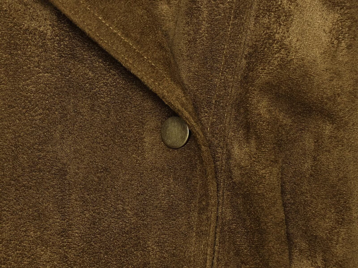 Women's long sleeved Lapel suede textured jacket Coat