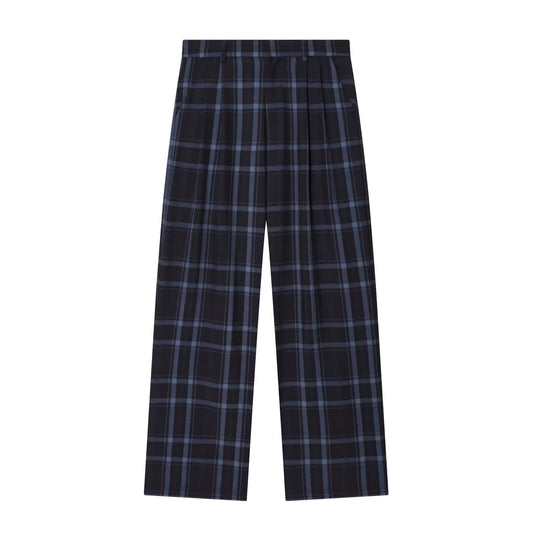 Women's loose checkered casual pants