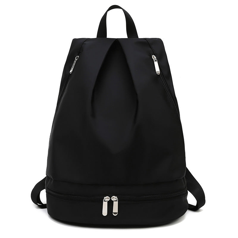 Men and Women with Wet and Dry Shoes Fitness Shoulder Bag Sports Bag Oxford Cloth Travel Backpack