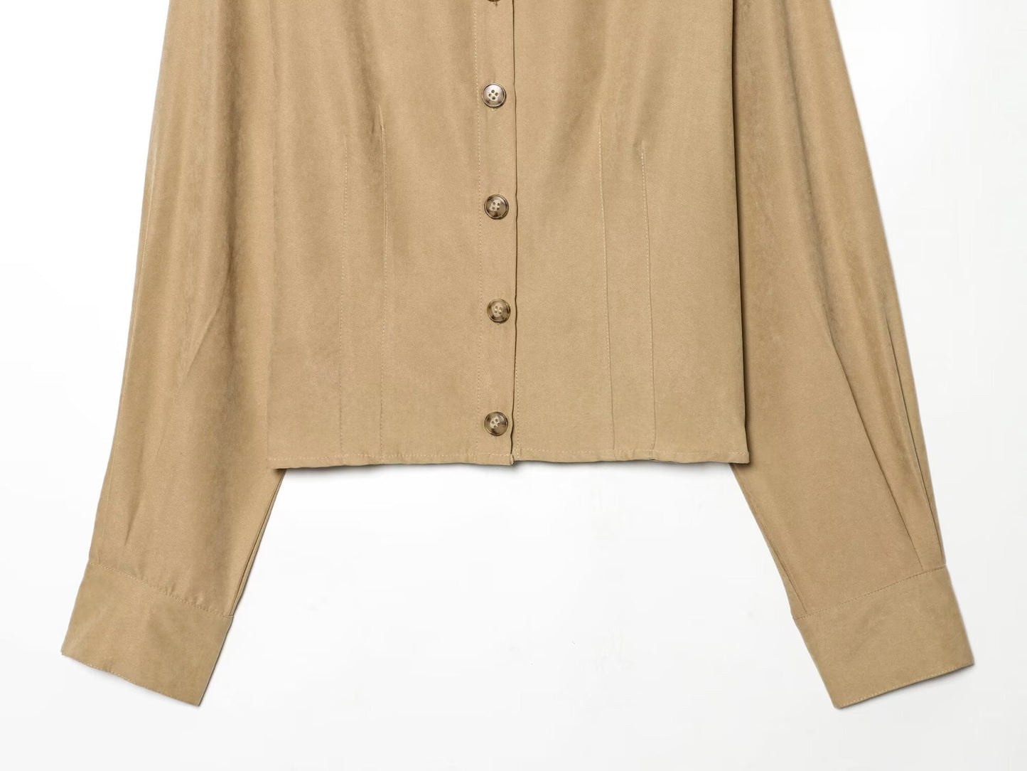 Women's soft texture slim lapel shirt