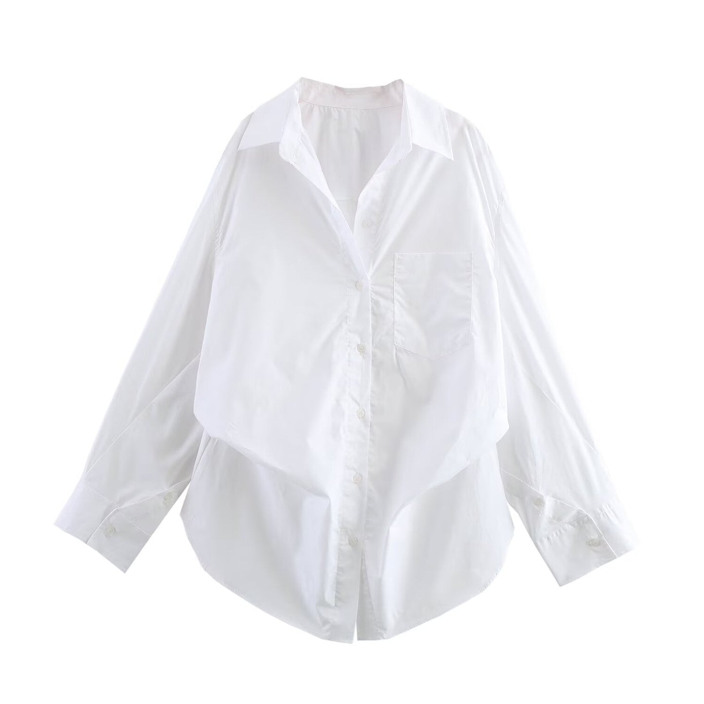 Women's 2025 new fashion pleated decoration loose single breasted striped shirt retro long sleeved pocket women's shirt chic top
