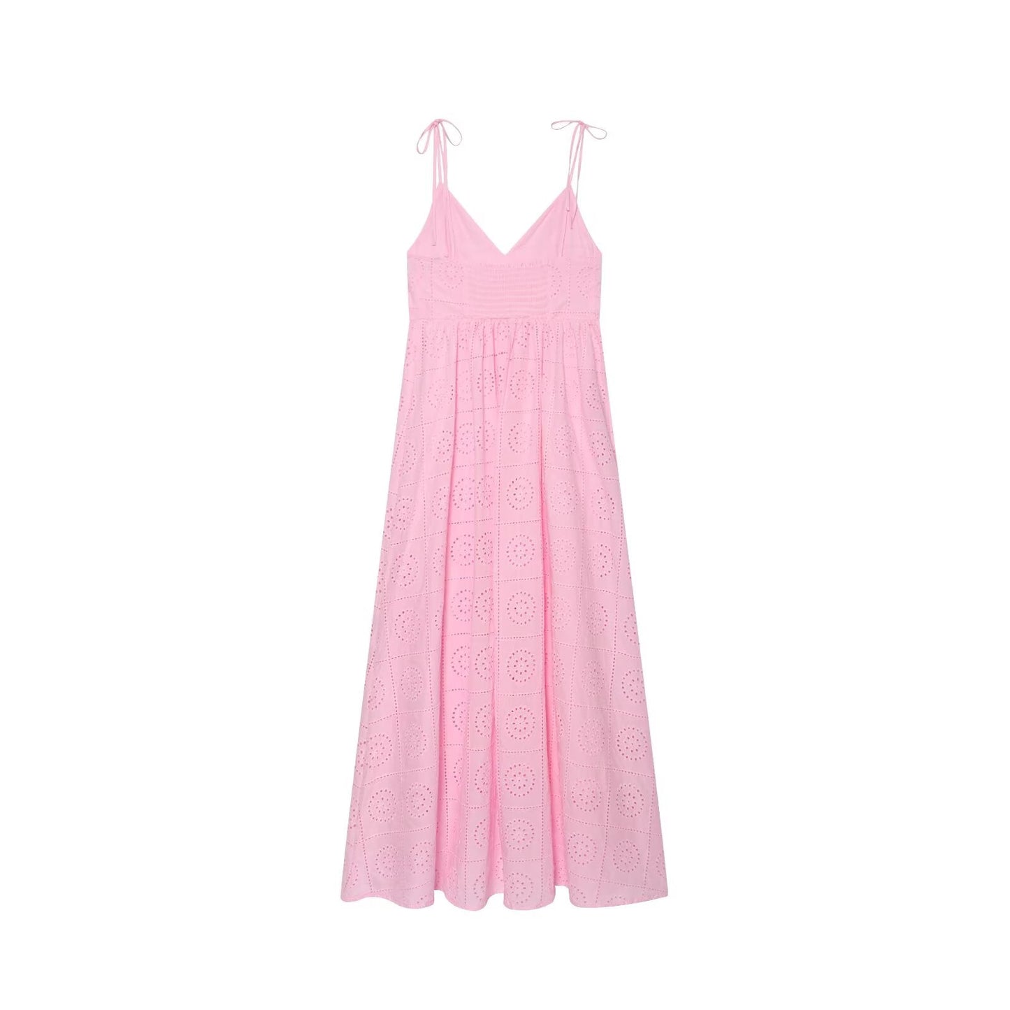 Women's hollowed out embroidered MIDI dress