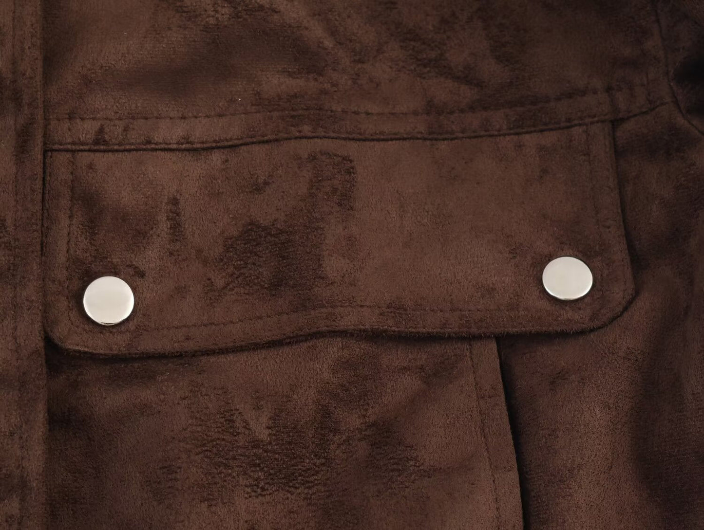 Women's standing collar Anti suede effect pilot jacket Coat