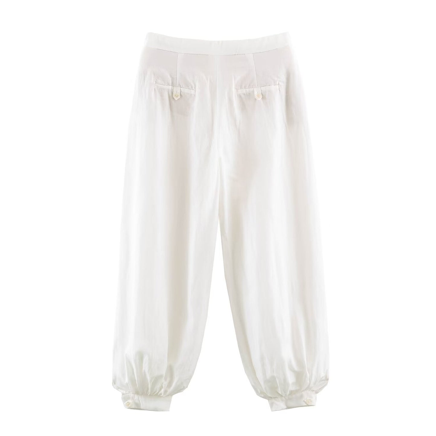 suit Women's 2 pieces button decoration casual shirt+lantern pants