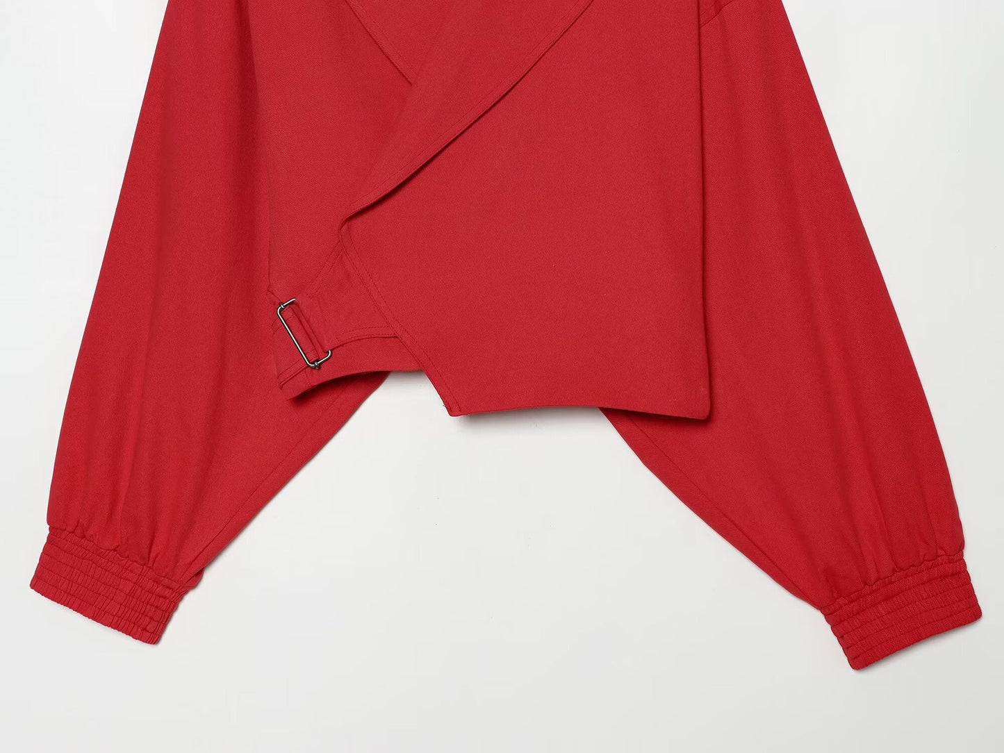 Women's buckle decorative short Coat