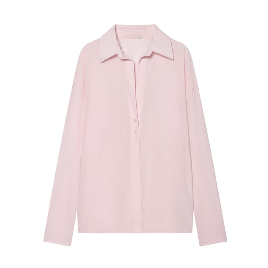 Women's bow decoration loose shirt