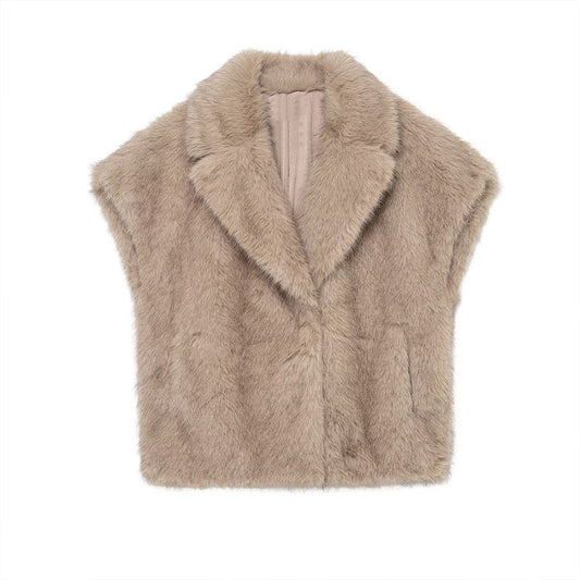 Women's new faux fur vest