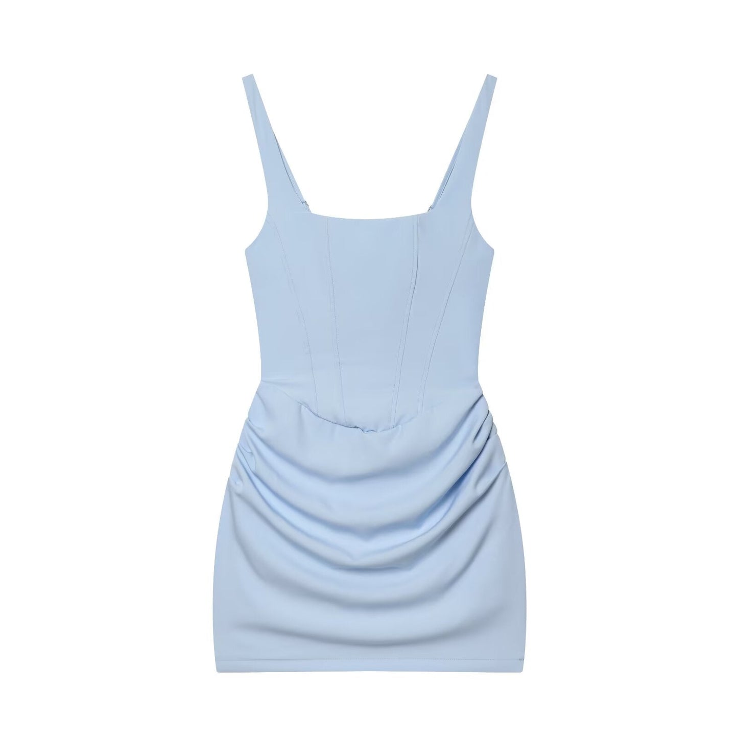 Women's sexy sleeveless hip hugging tied dress