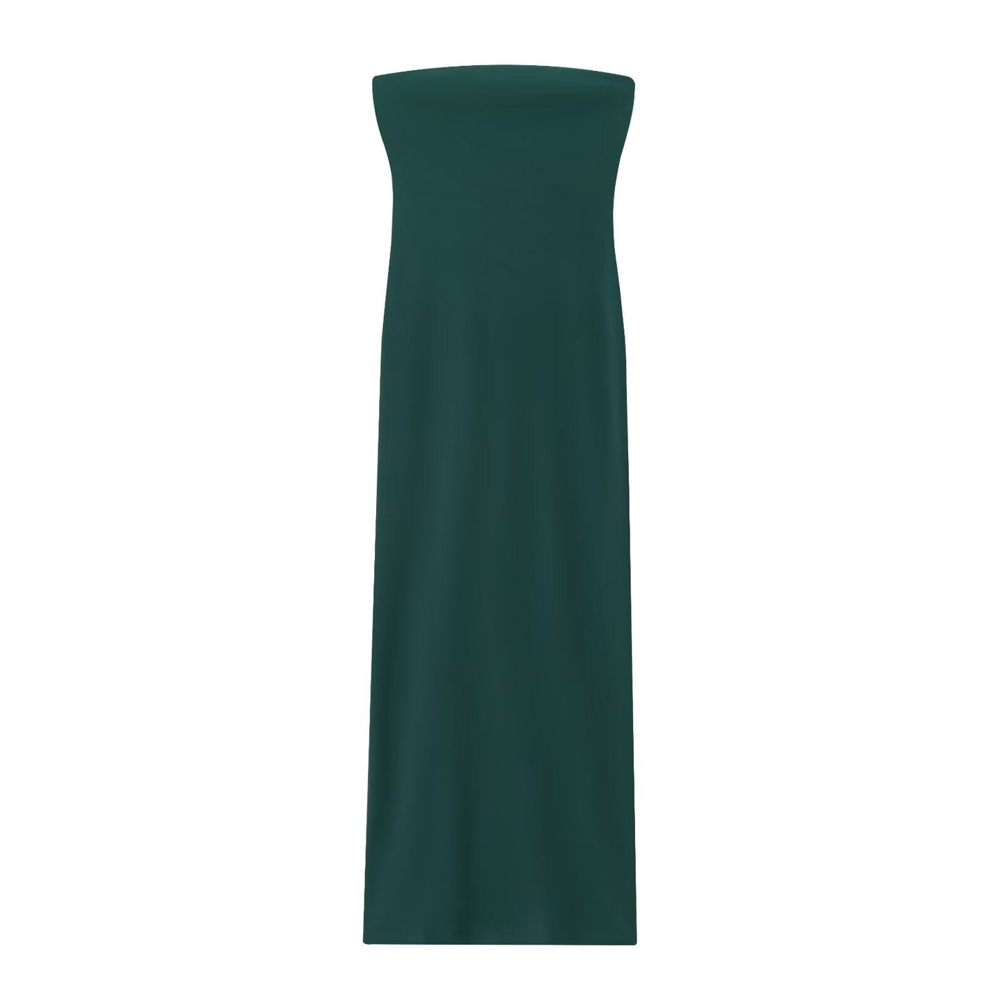 Women's new fashion sleeveless tight backless strapless MIDI dress