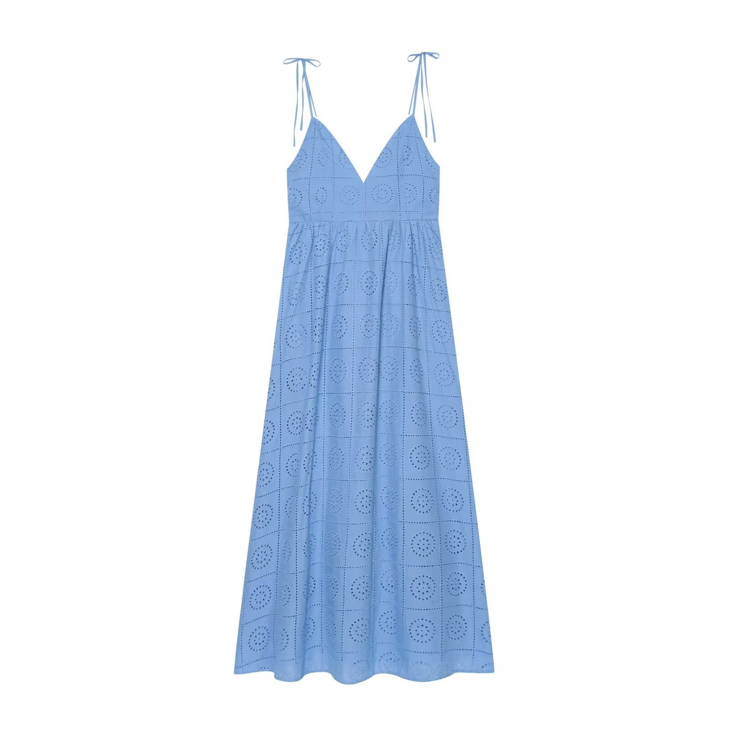 Women's hollowed out embroidered MIDI dress