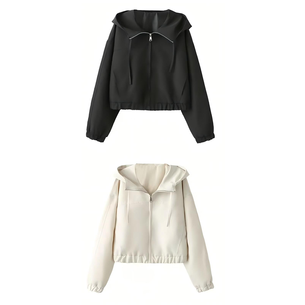 Women's casual short hooded jacket Coat