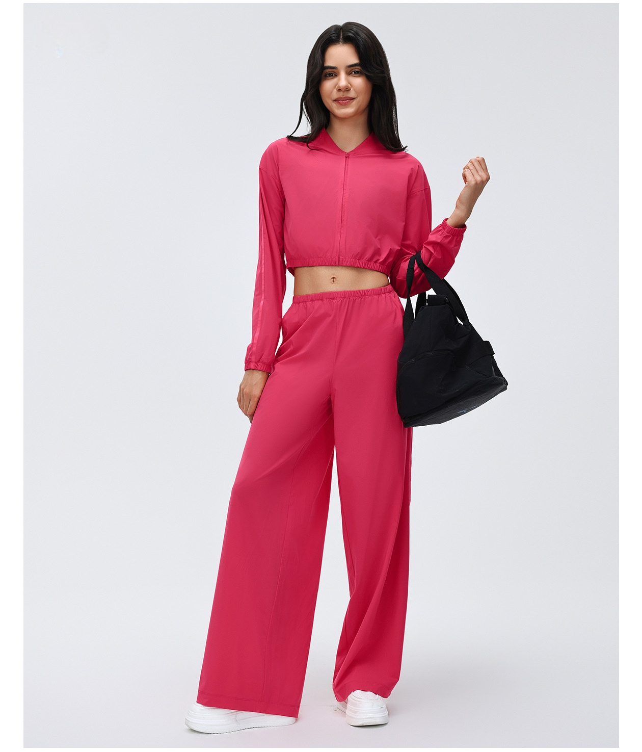 2026 Women's New Sexy Waist Short Jacket+Loose drape casual pants suit