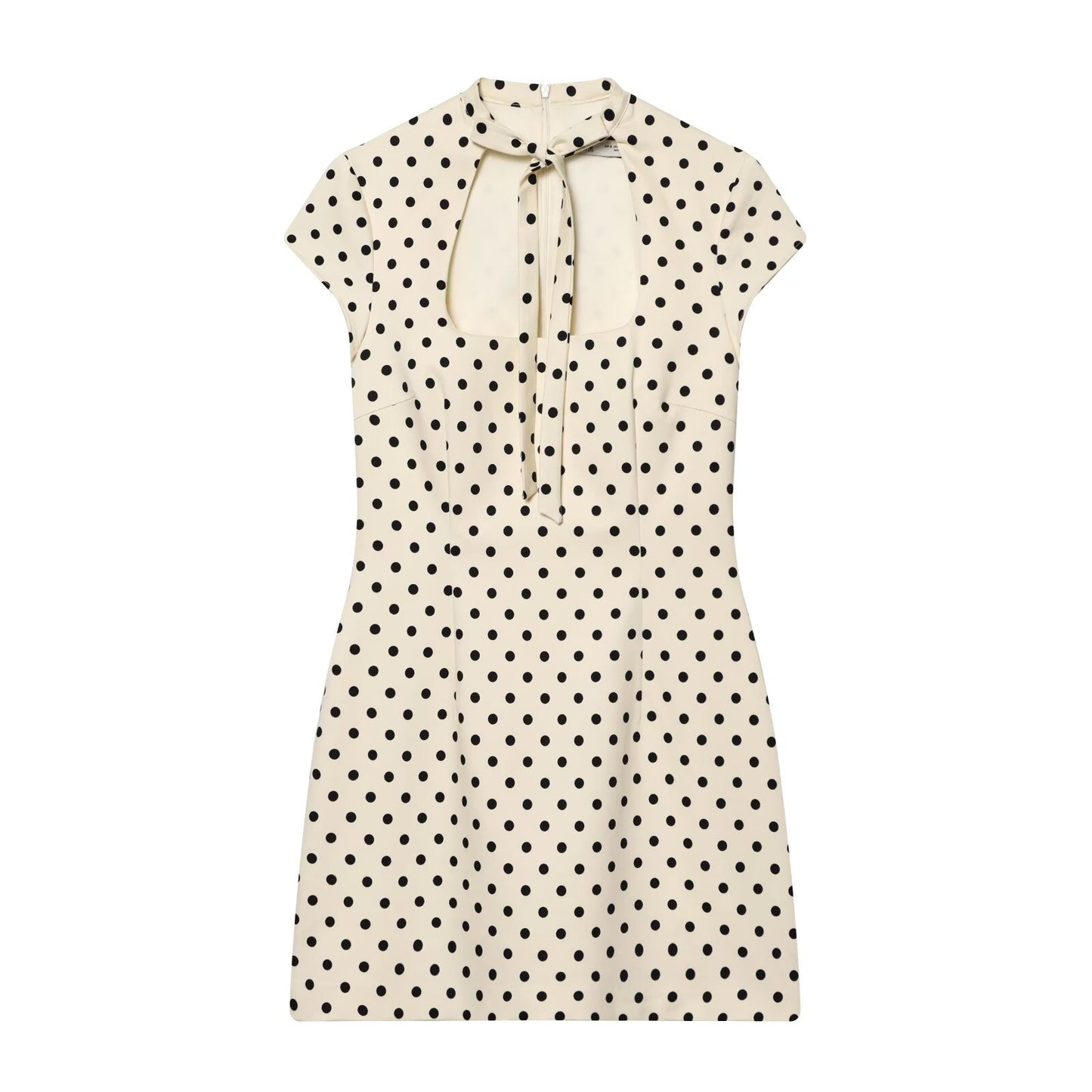Women's bow decoration slim mini dress