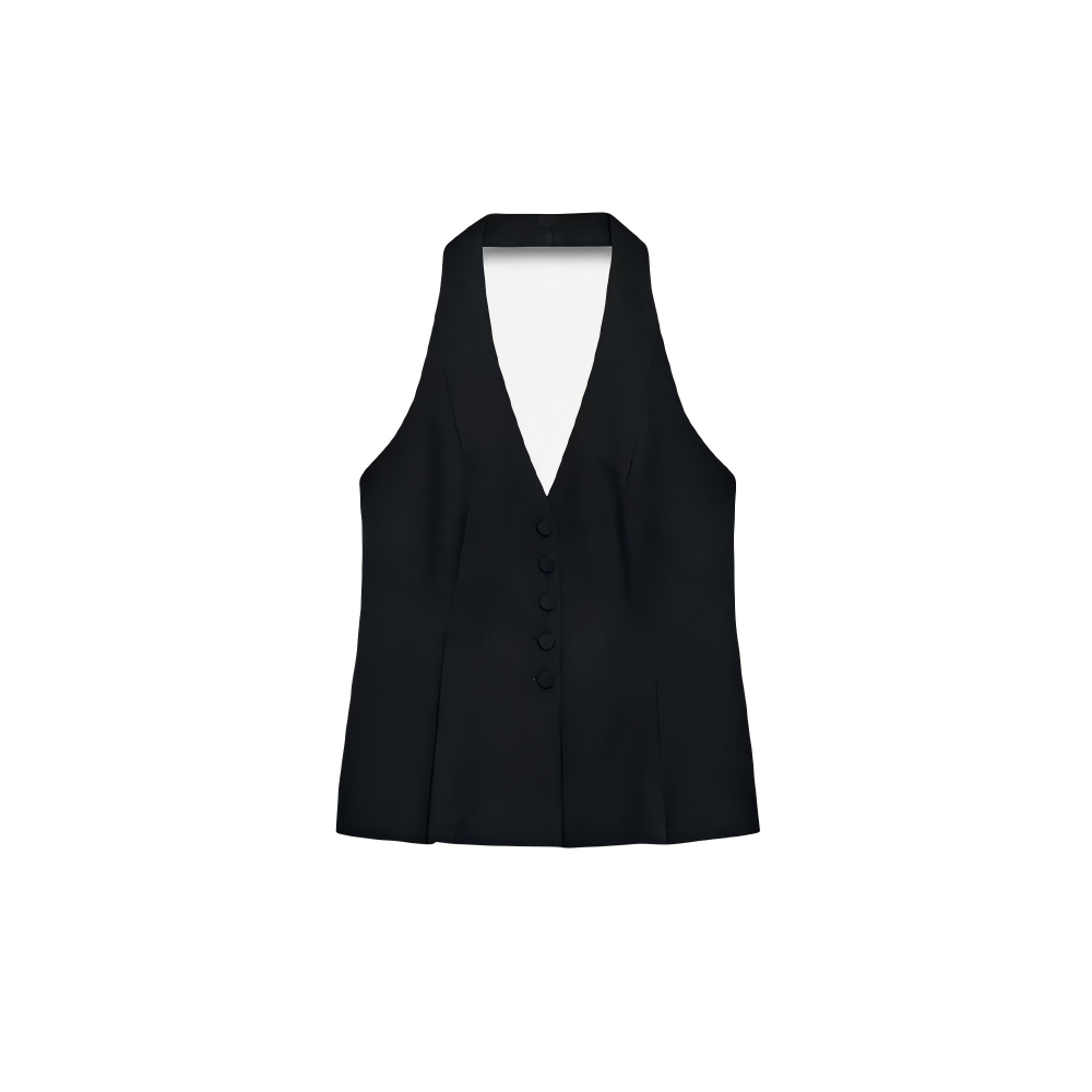 suit Women's 2 pieces halter neck vest style top+Shorts
