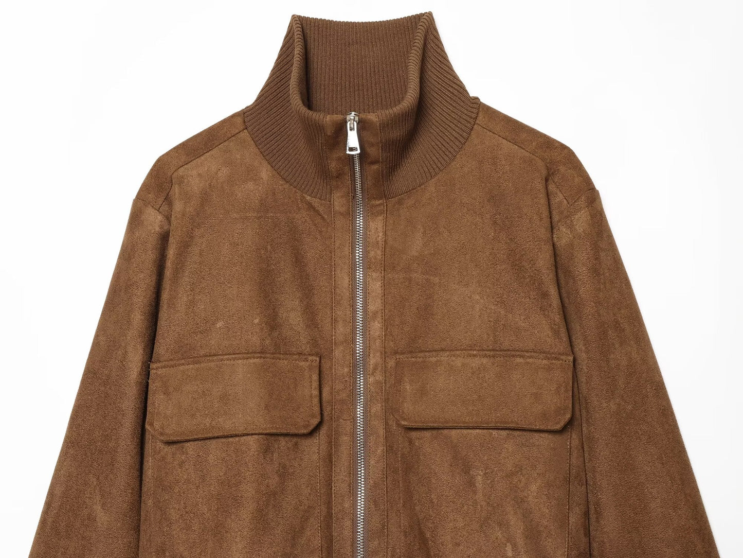 Women's suede texture short pilot jacket Coat