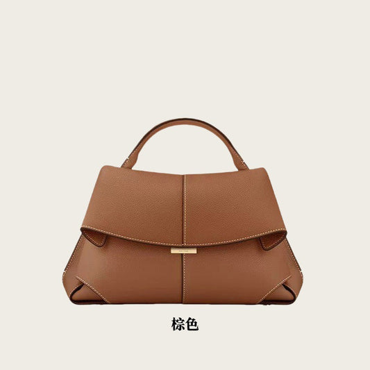 Women's flip handbag large capacity one-shoulder crossbody bag