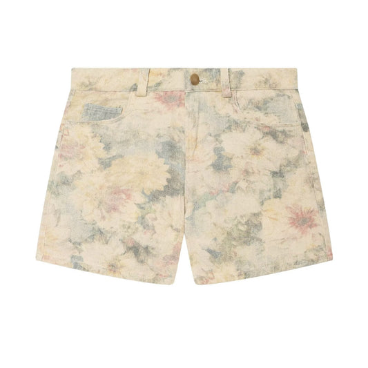 Women's floral printed mid waist shorts