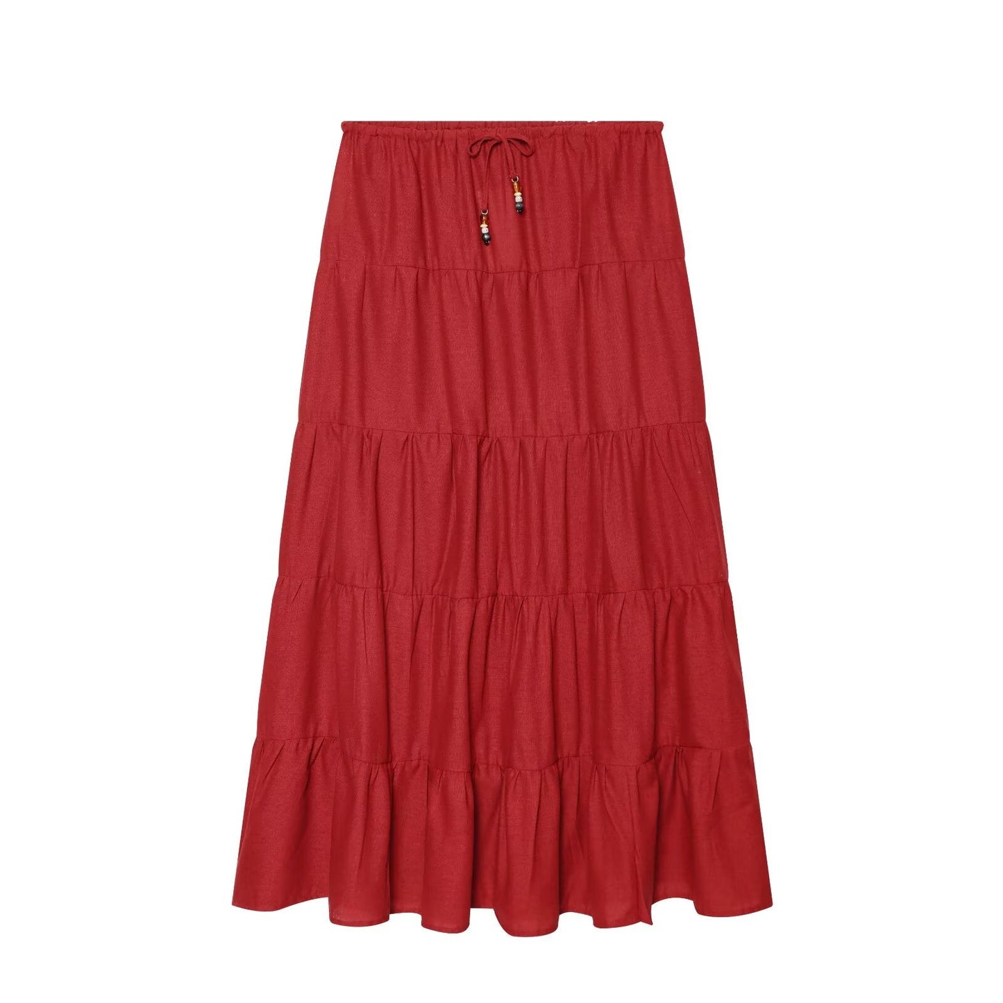 suit Women's 2 pieces linen blend halter neck top+Skirts