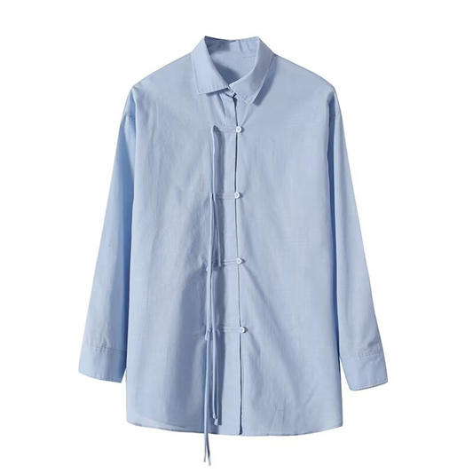 Women's New Chinese style Linen Blended Shirt