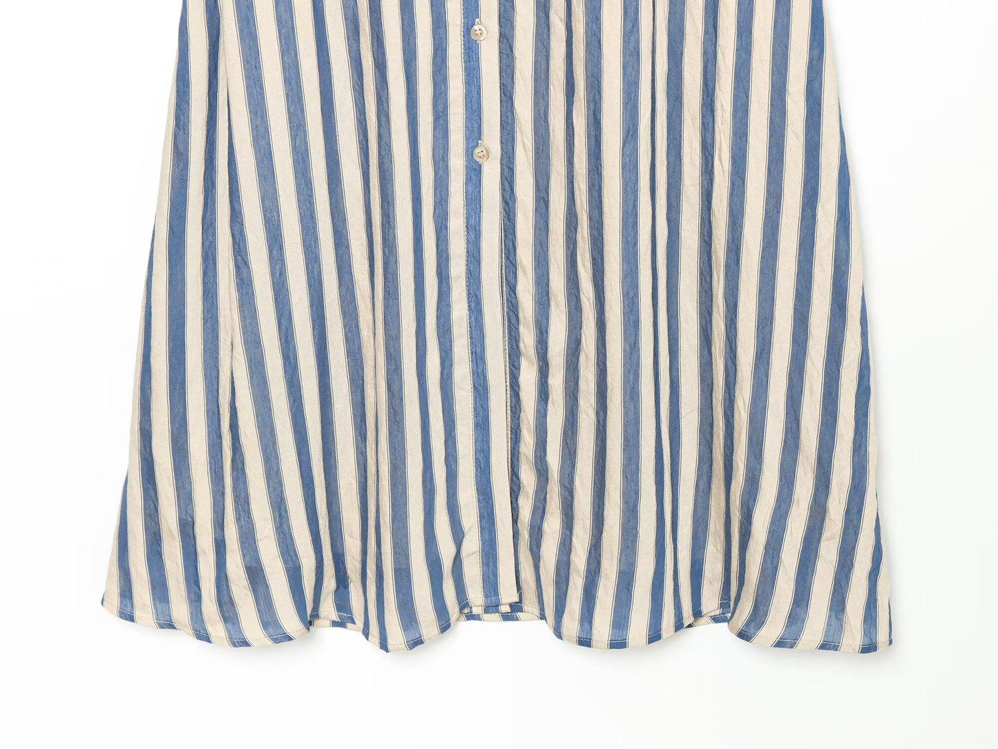 Women's detachable waist design striped dress