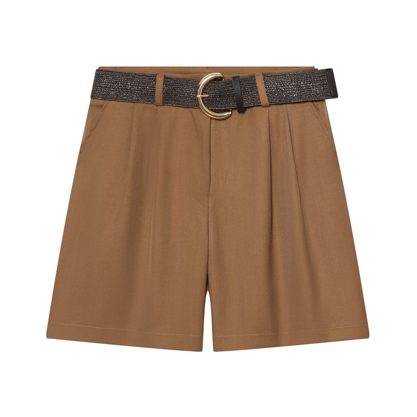 Women's With Belt pleated casual shorts