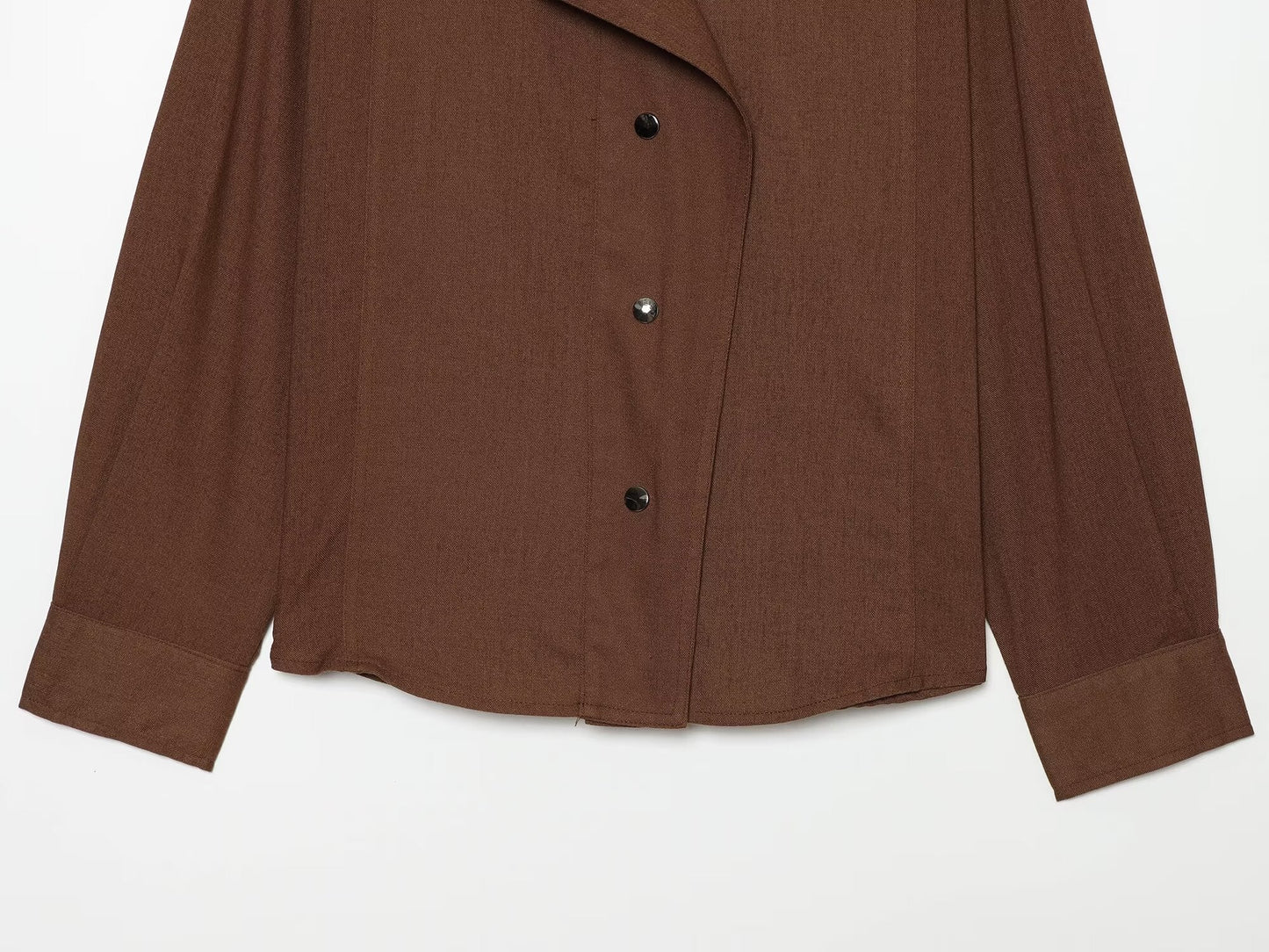 Women's Retro Buckle Long Sleeve Shirt