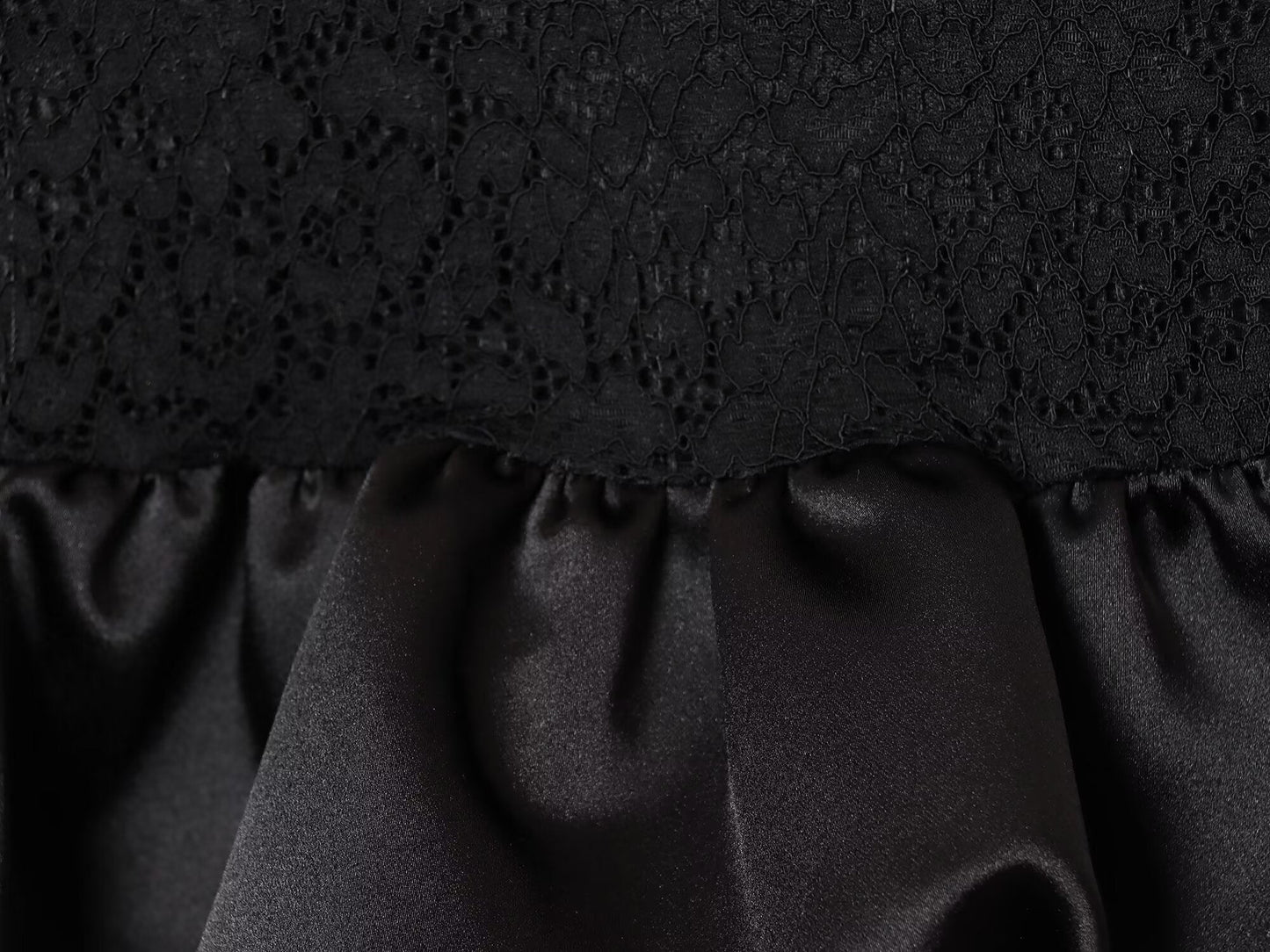 Women's new fluffy hem sleeveless patchwork lace mini dress