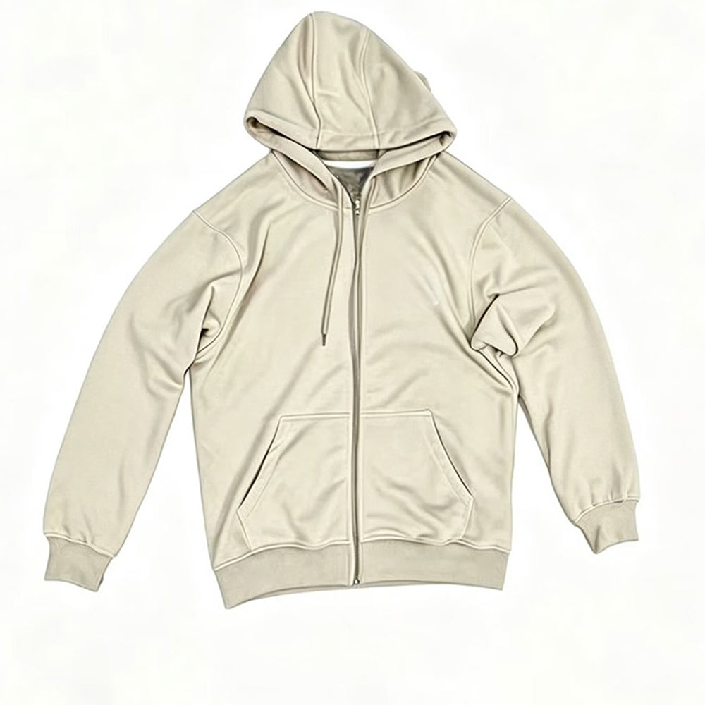 Women's new leisure hooded zipper design sweater coat