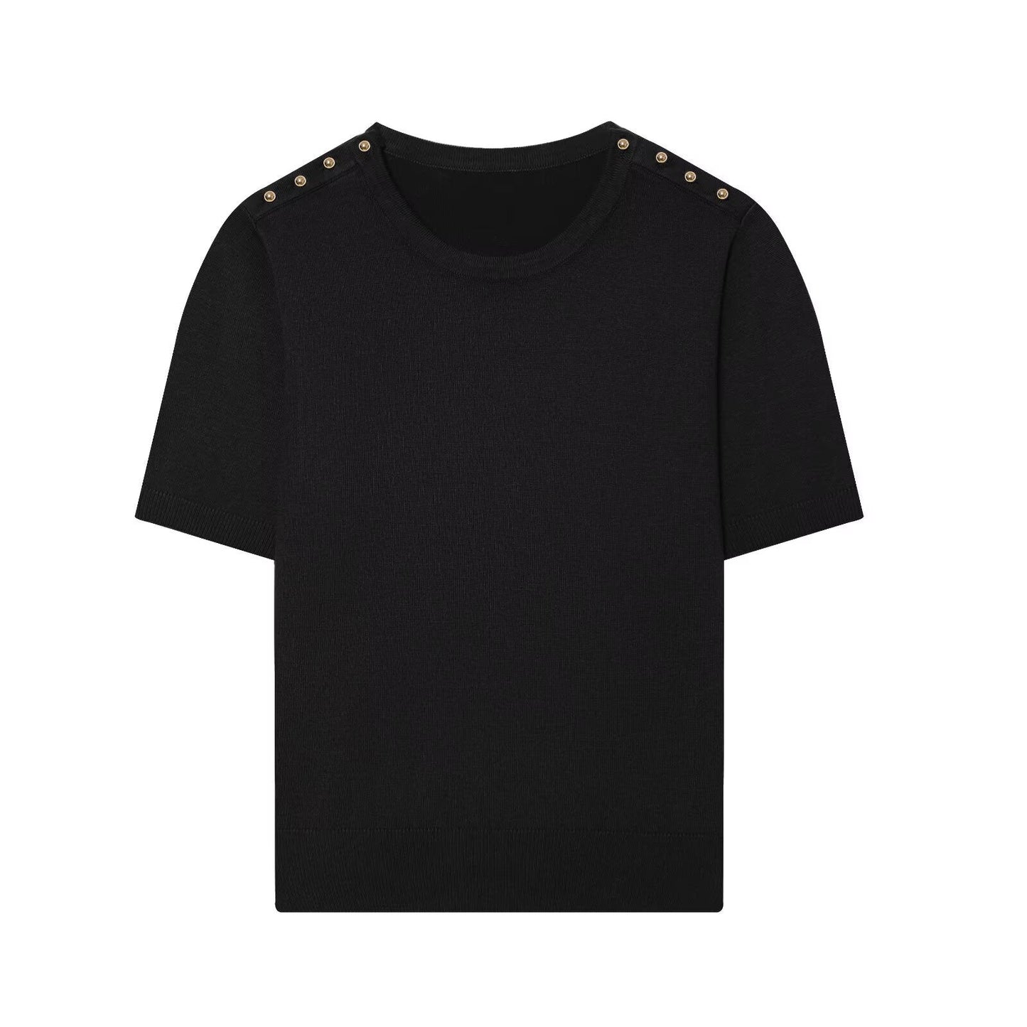 2026 Women's basic style short sleeved knitted sweater