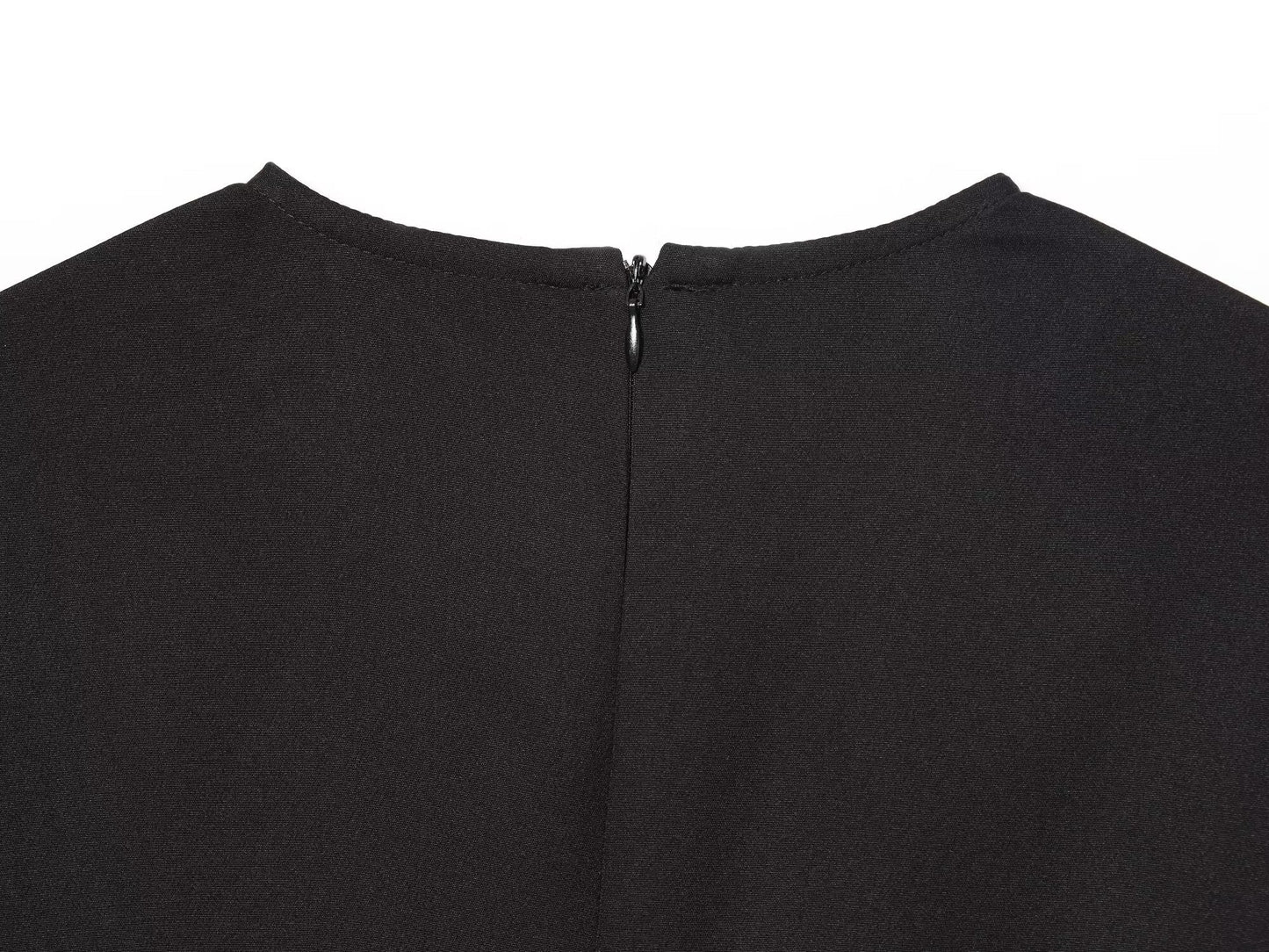 Women's With Belt O Neck Long Sleeve Midi Dress