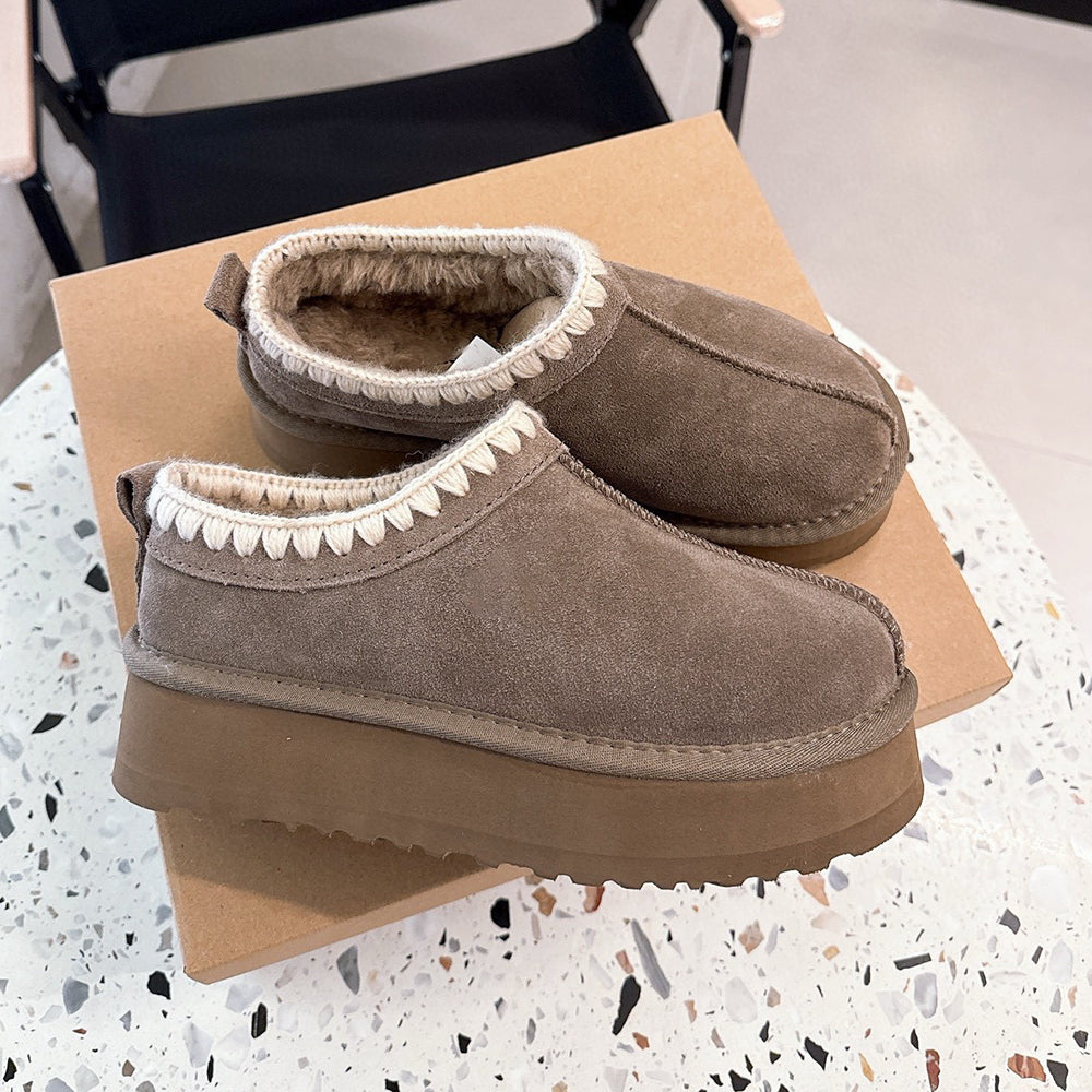Women's new casual shallow-soled snow boots