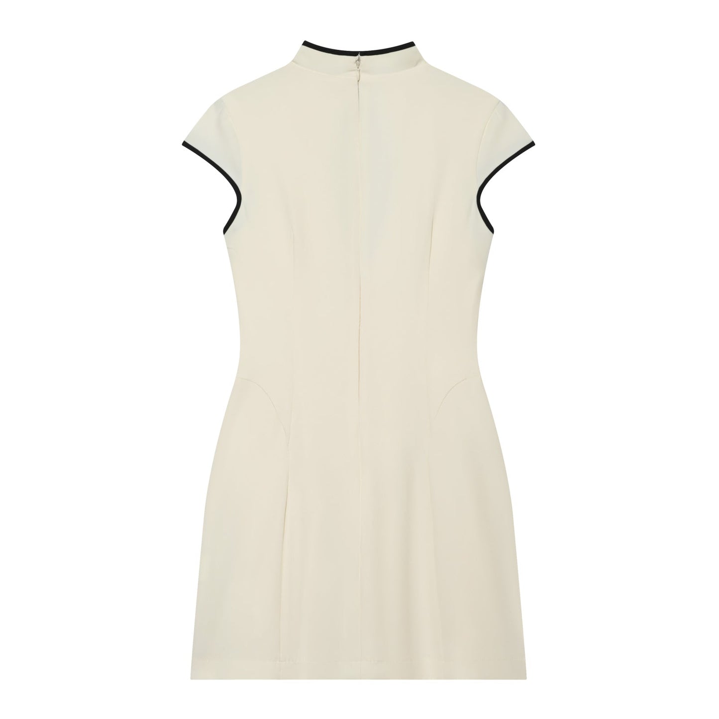 Women's contrasting color trimmed mini dress
