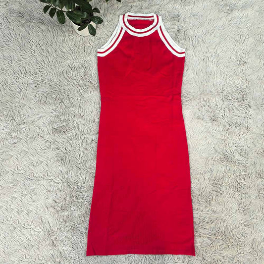 Women's new neck-hanging knitted hip-wrapped dress
