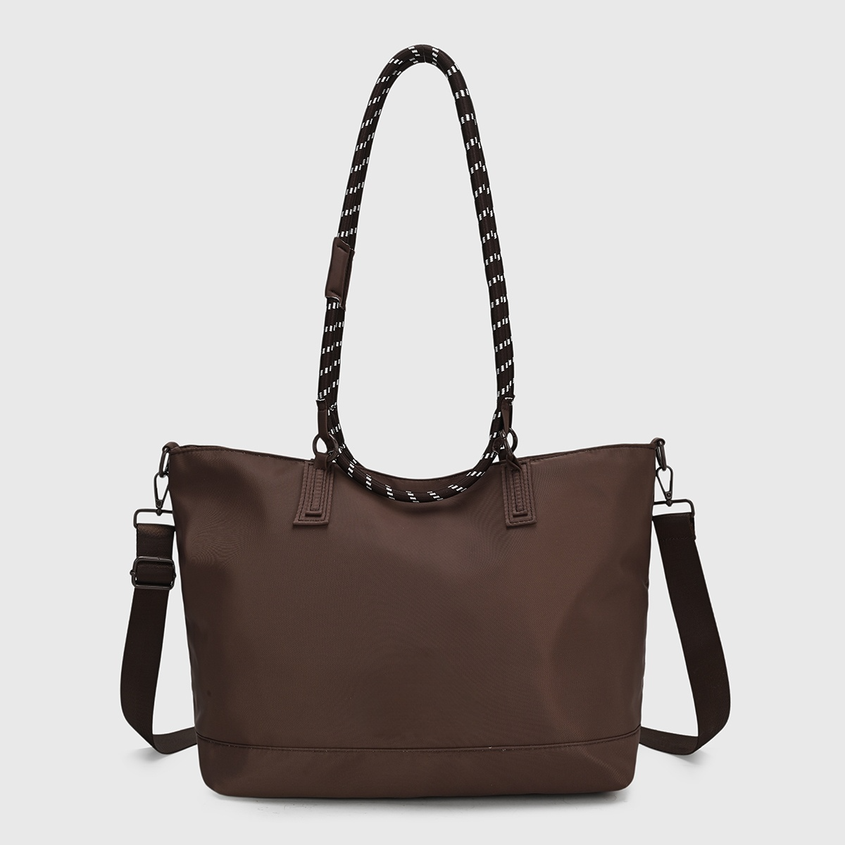 Women's new casual fashion zipper large capacity portable shoulder bag