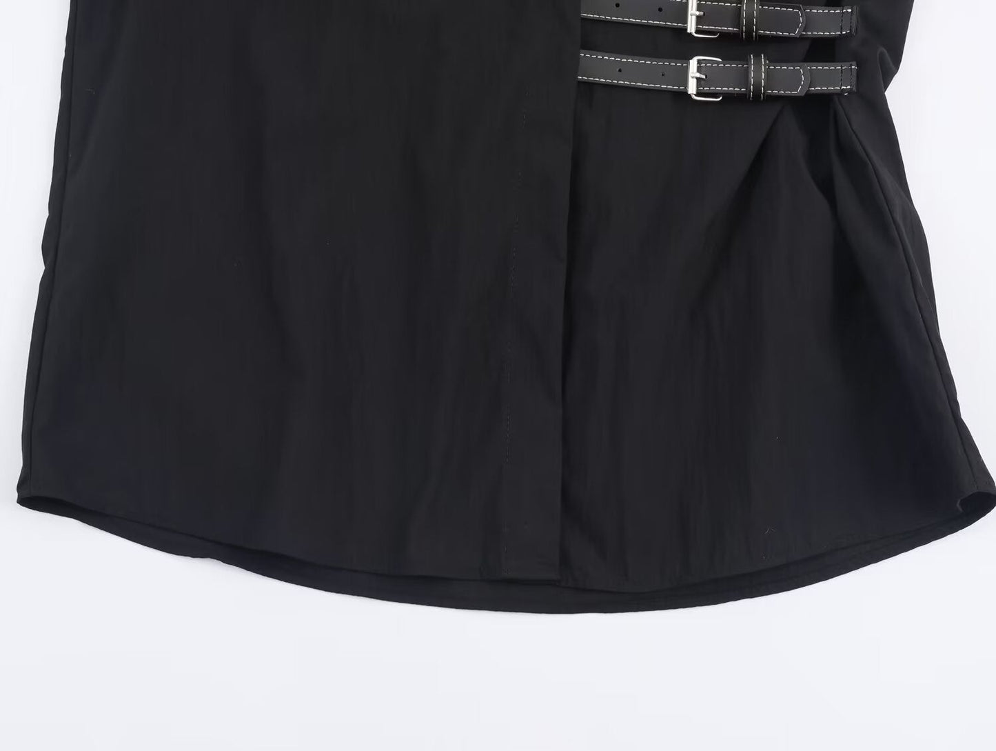 Women's 2025 new belt decoration loose poplin shirt
