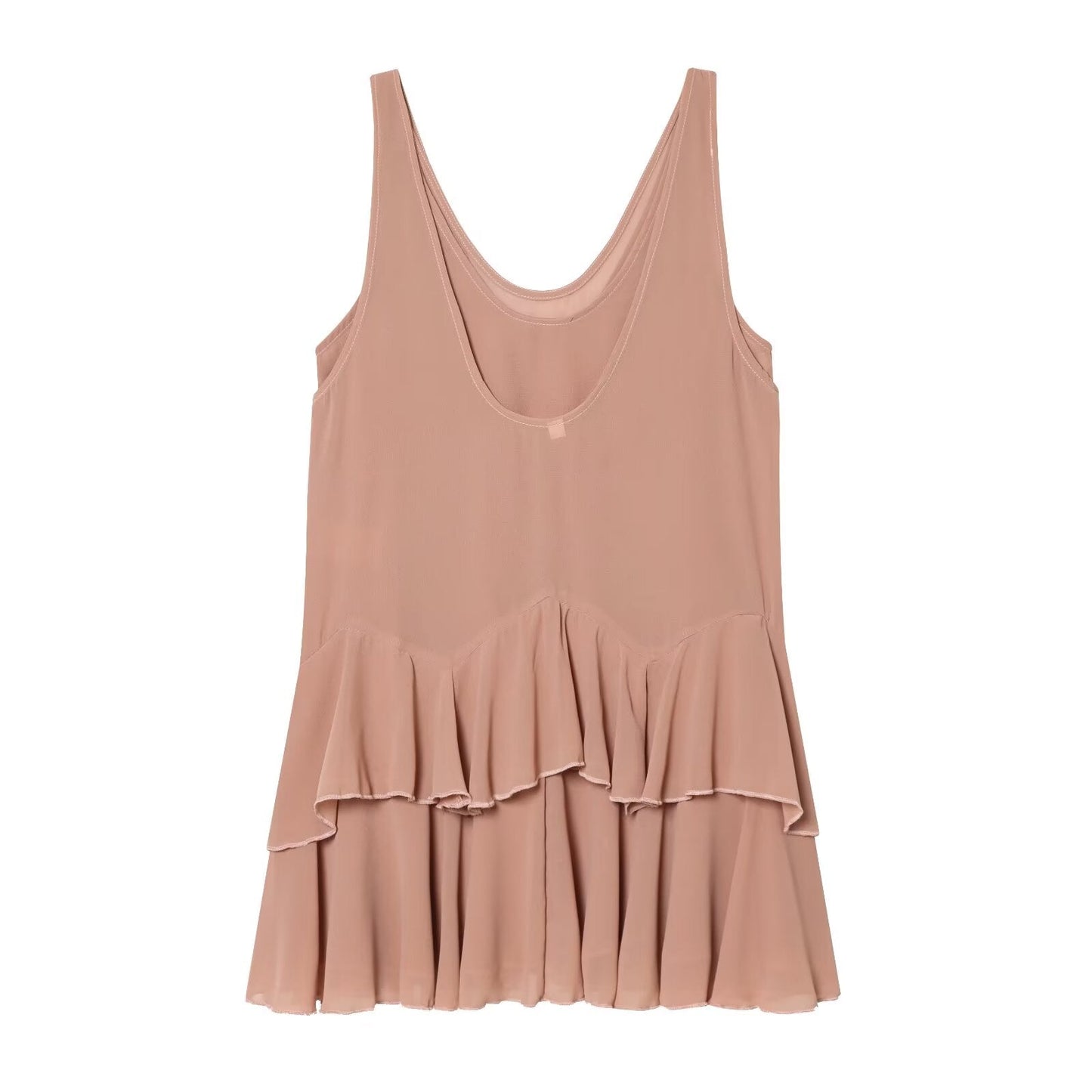 Women's layered decorative sleeveless mini dress