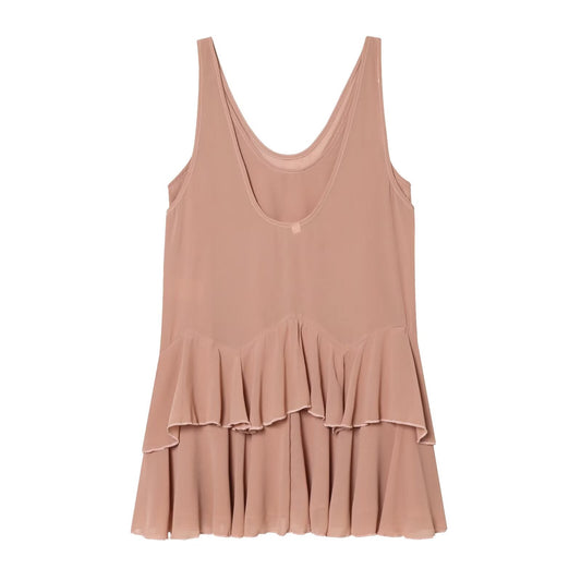 Women's layered decorative sleeveless mini dress