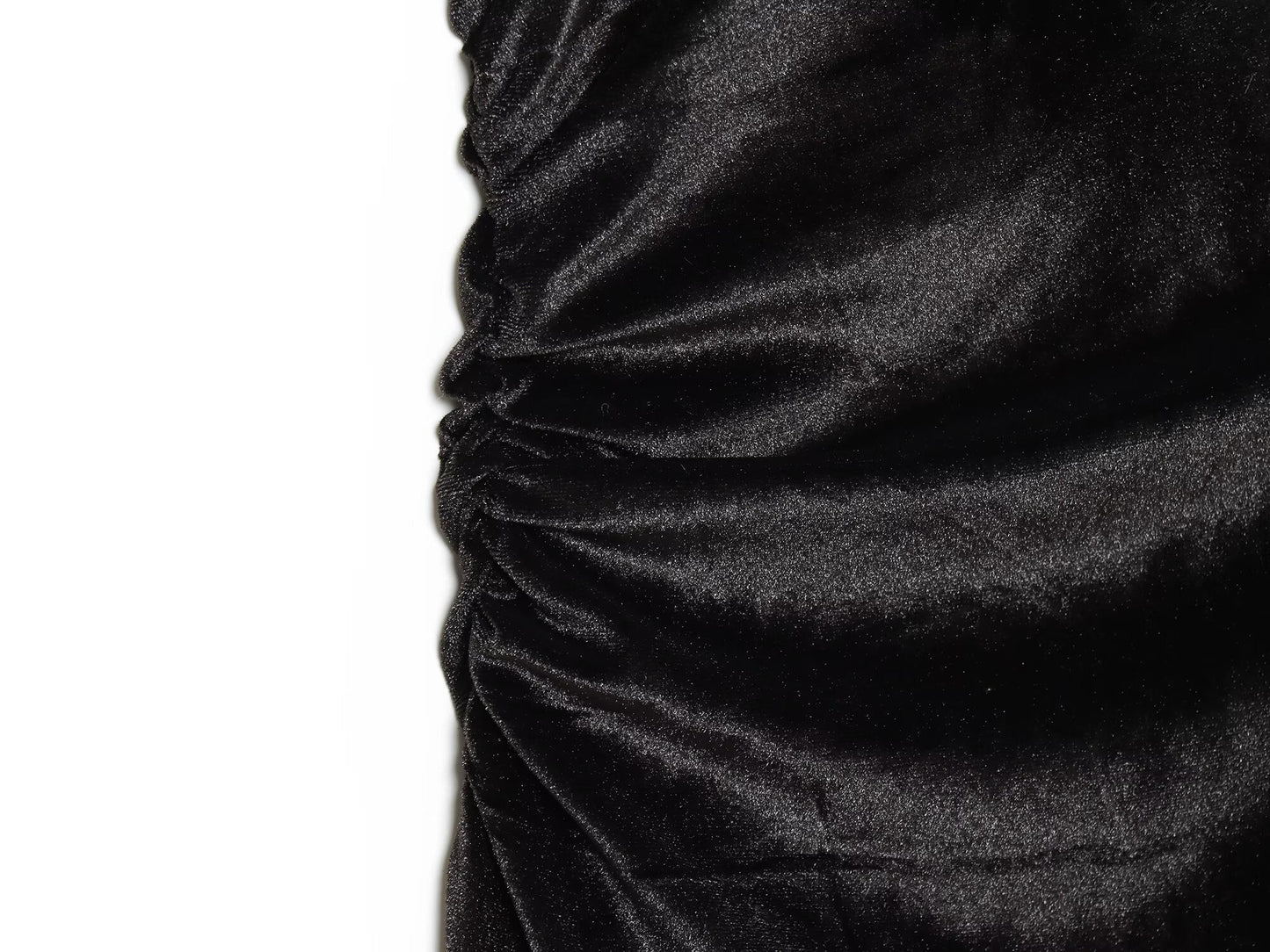 Women's new scarf decoration slim pleated velvet mini dress