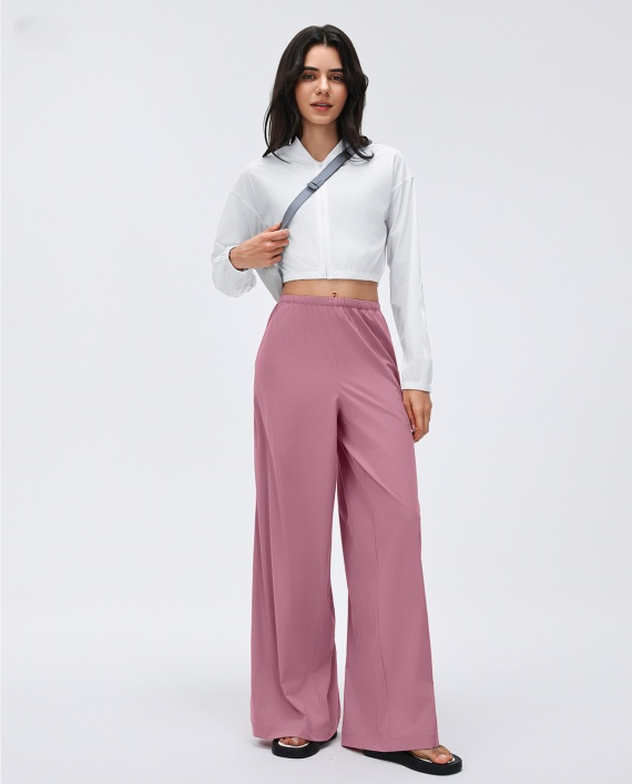 2026 Women's New Sexy Waist Short Jacket+Loose drape casual pants suit