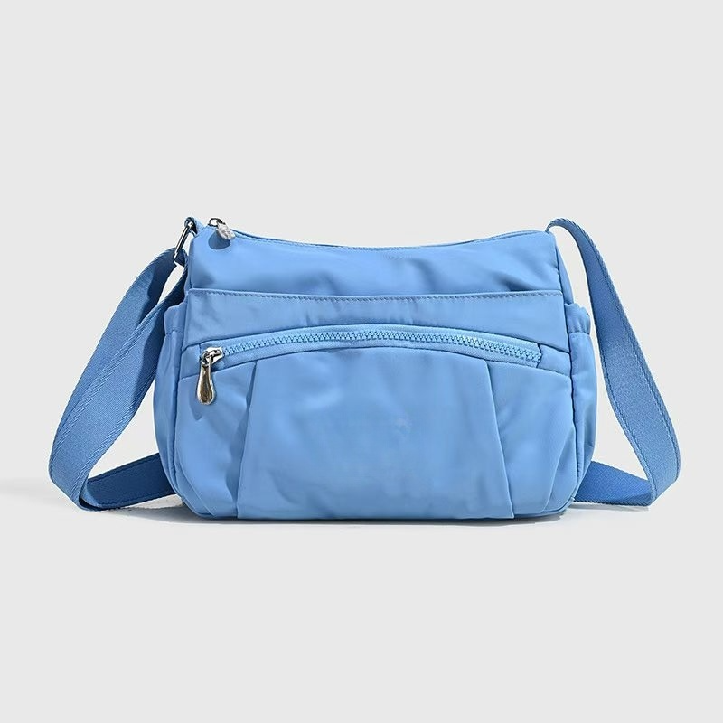 Women's new Joker leisure double zipper design shoulder crossbody bag
