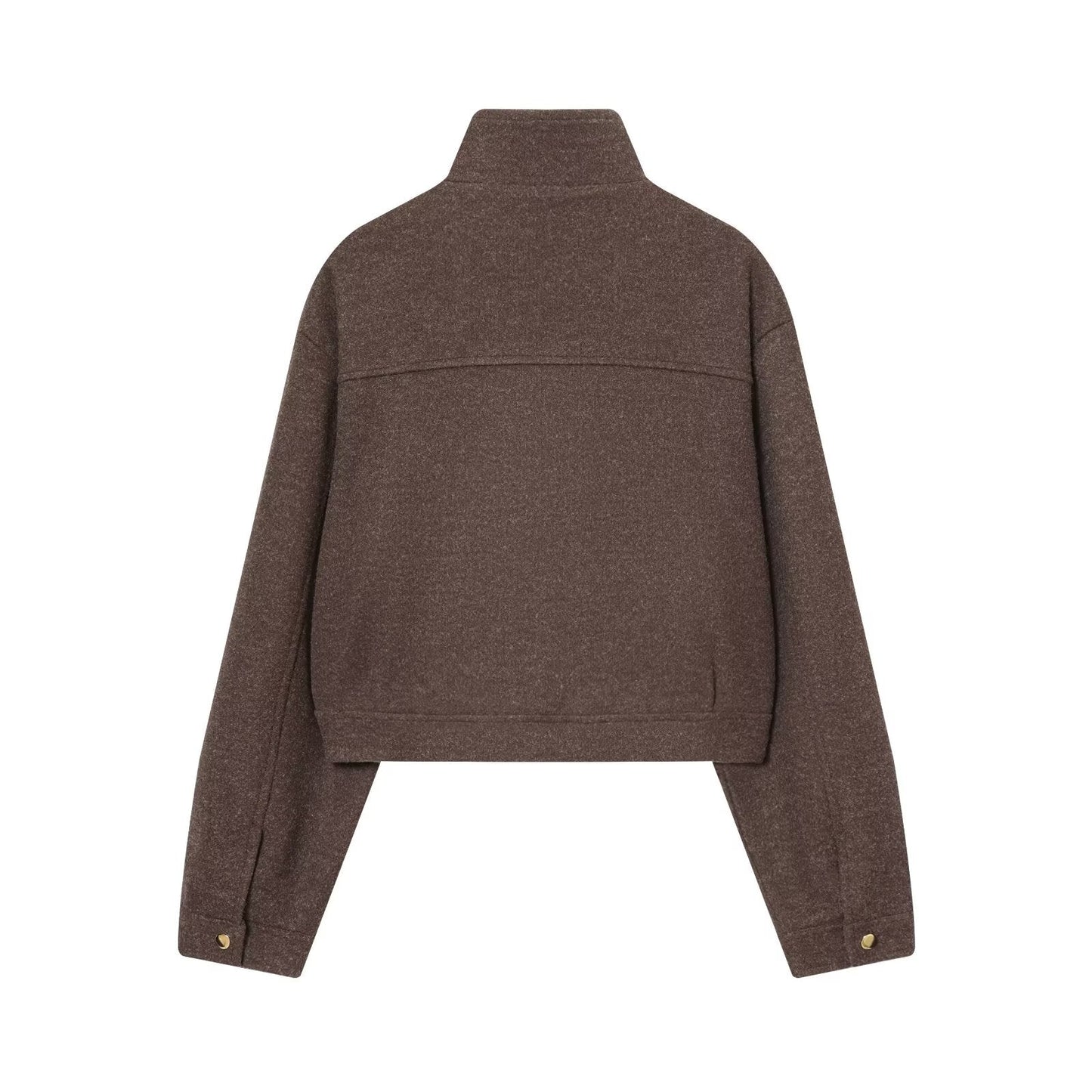 New Women's Casual Stand Collar Long Sleeve Jacket