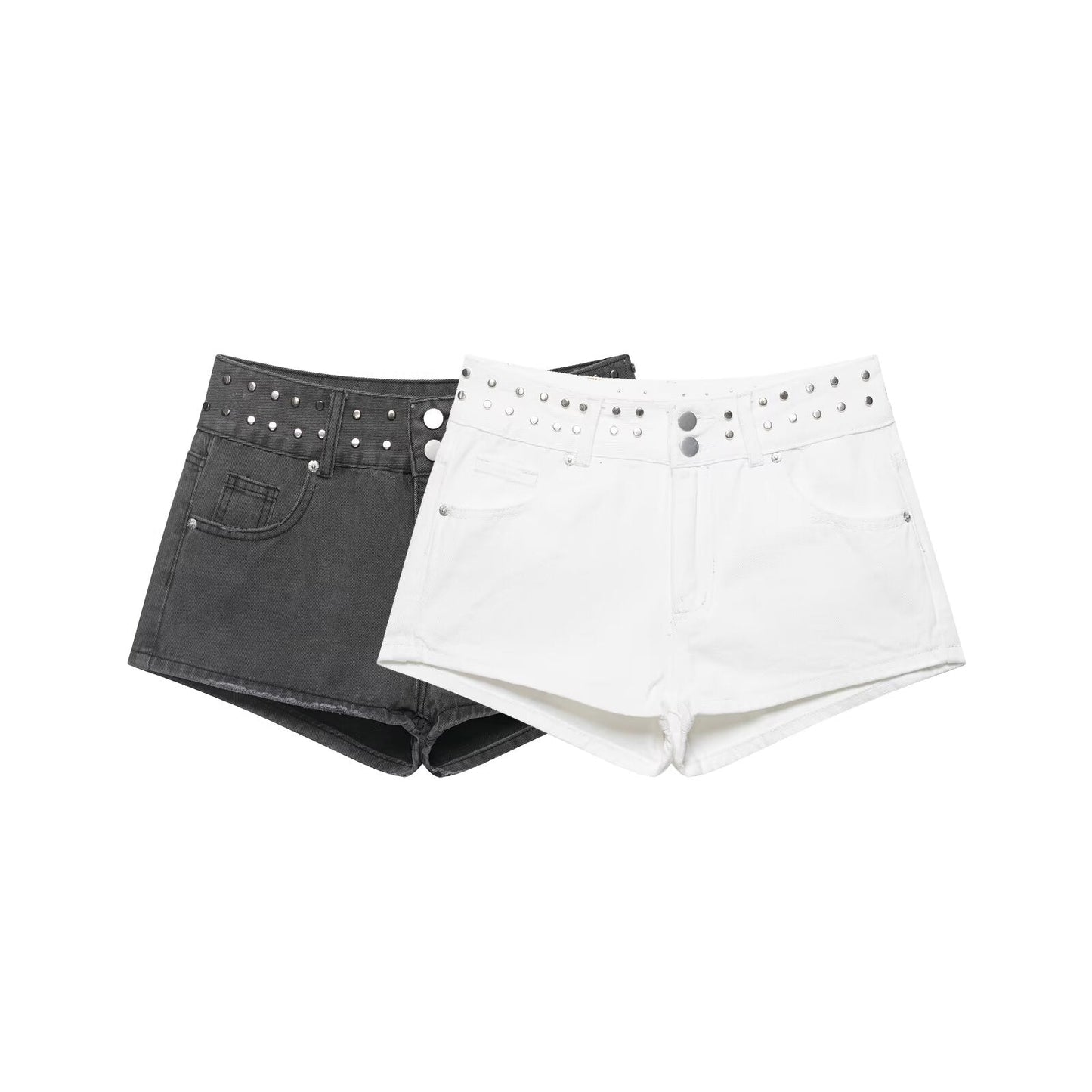 Women's low waisted star denim shorts