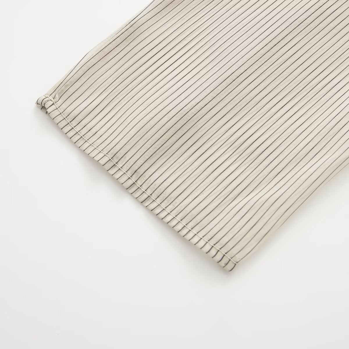 Women's O Neck striped rope button shirt
