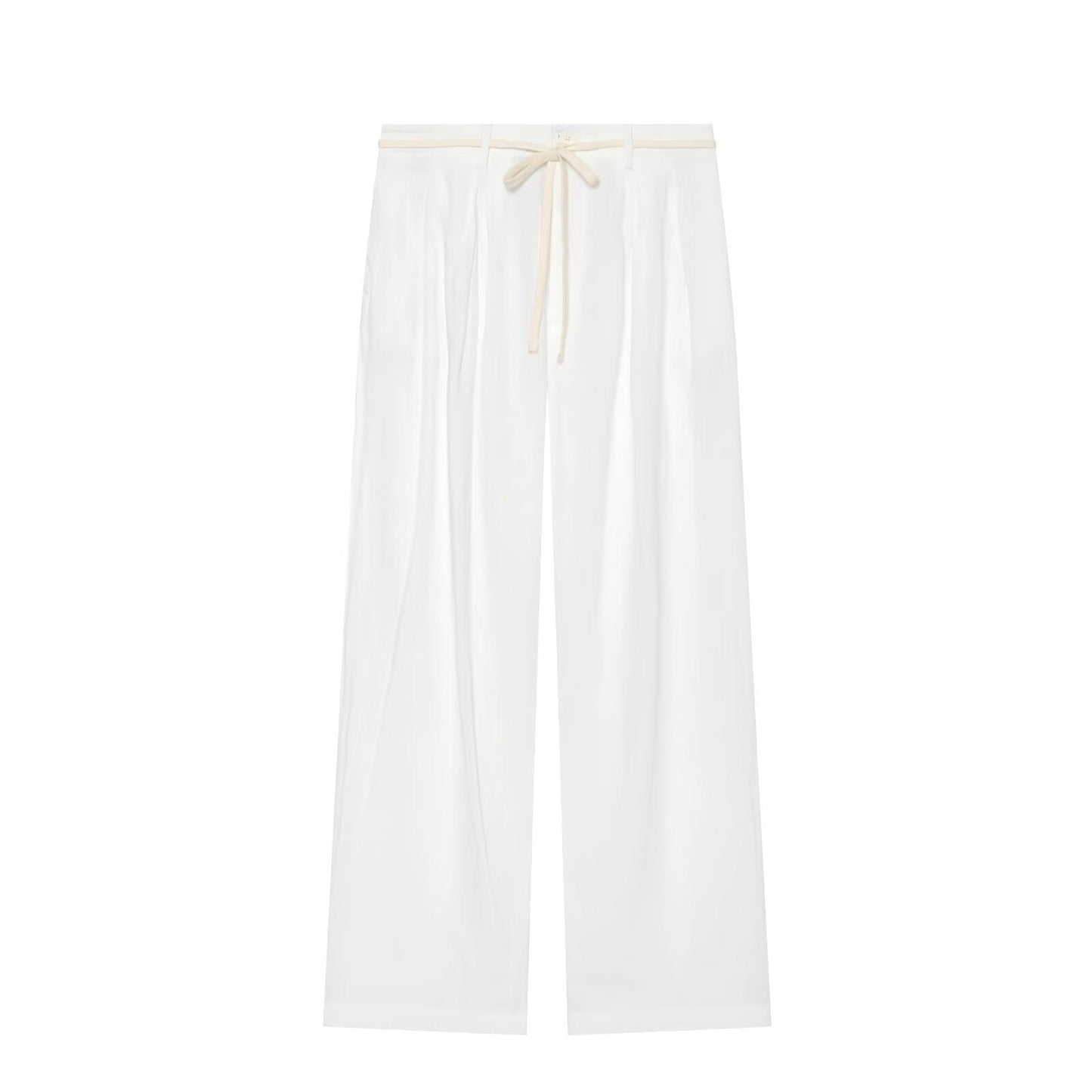 suit Women's 2 pieces Edge decoration linen blend shirt + pants