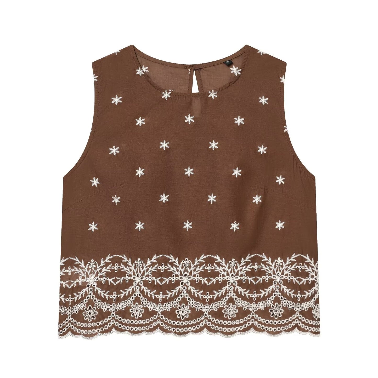 suit Women's 2 pieces hollowed out embroidered top+Skirts