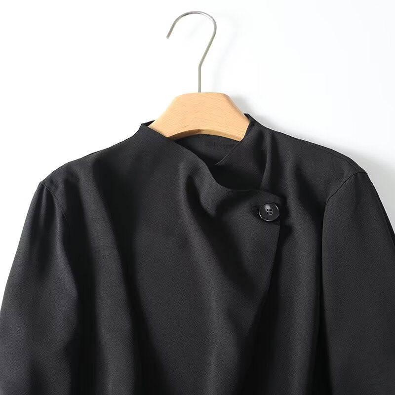 Women's new Chinese style long sleeved button up shirt