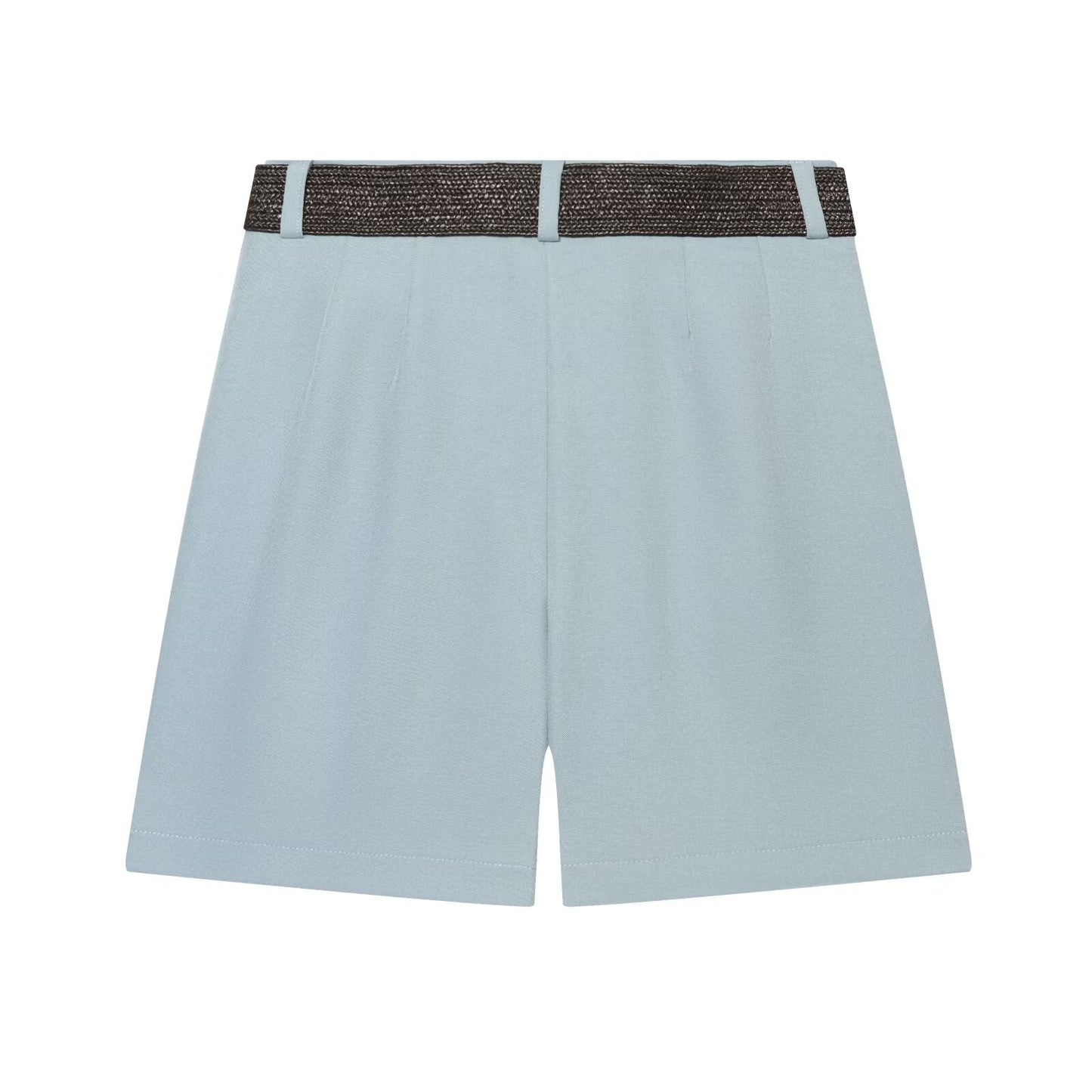 Women's With Belt pleated casual shorts